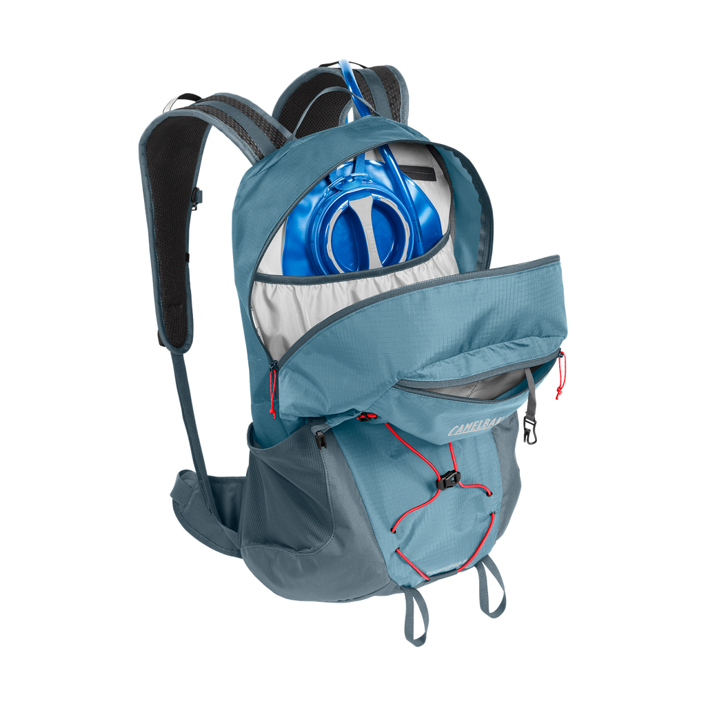 Women's Fourteener 24 100oz, Smoke Blue/Fiery Coral