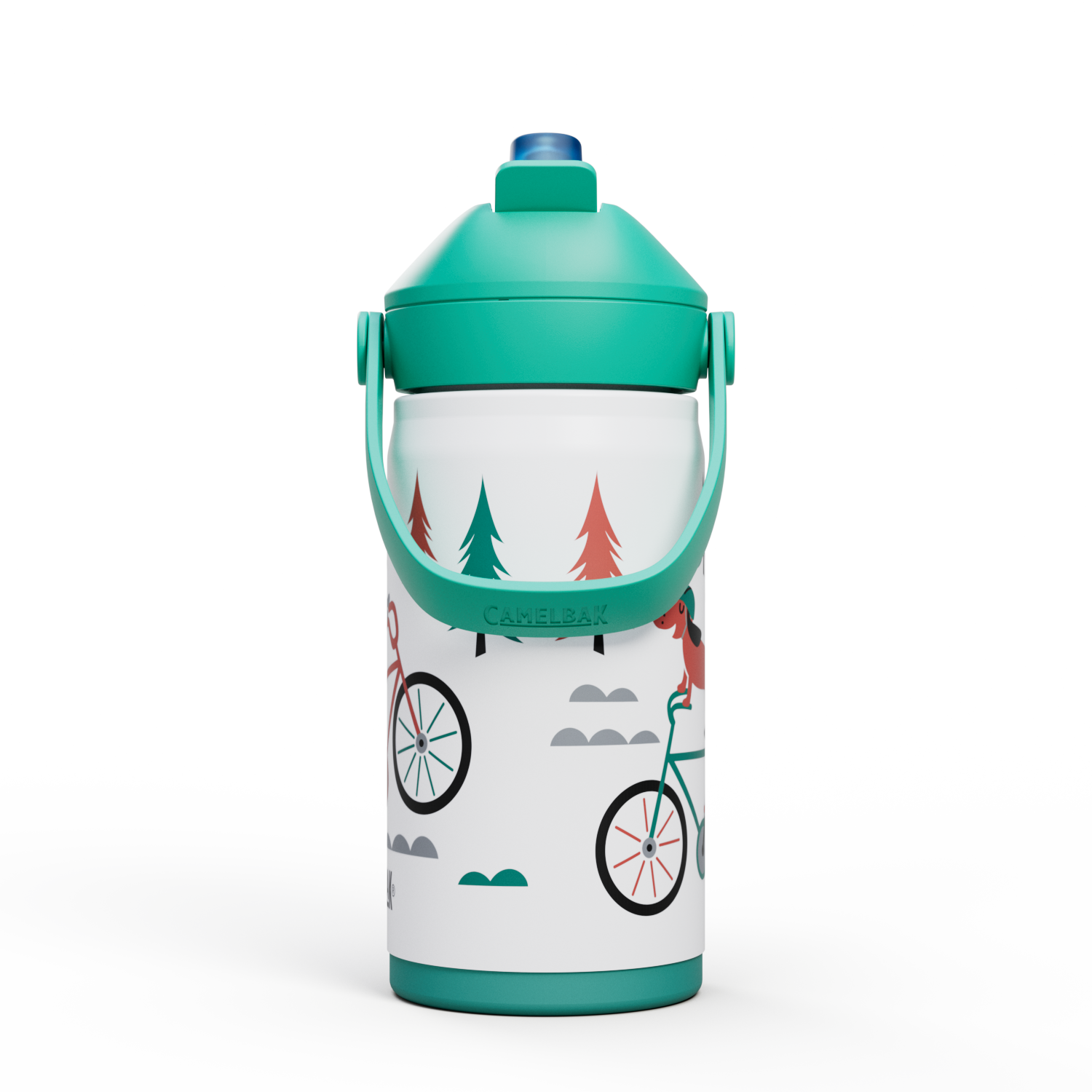 Thrive Flip Straw Kids VSS 12oz, Biking Dogs