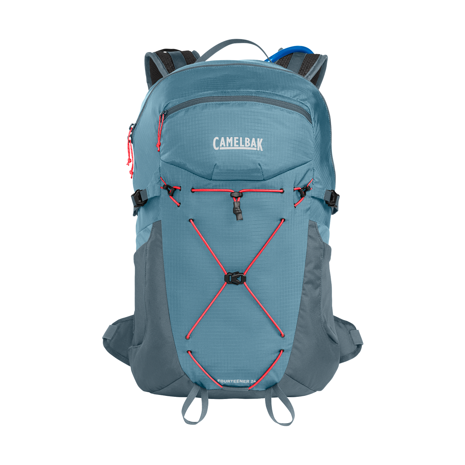 Women's Fourteener 24 100oz, Smoke Blue/Fiery Coral