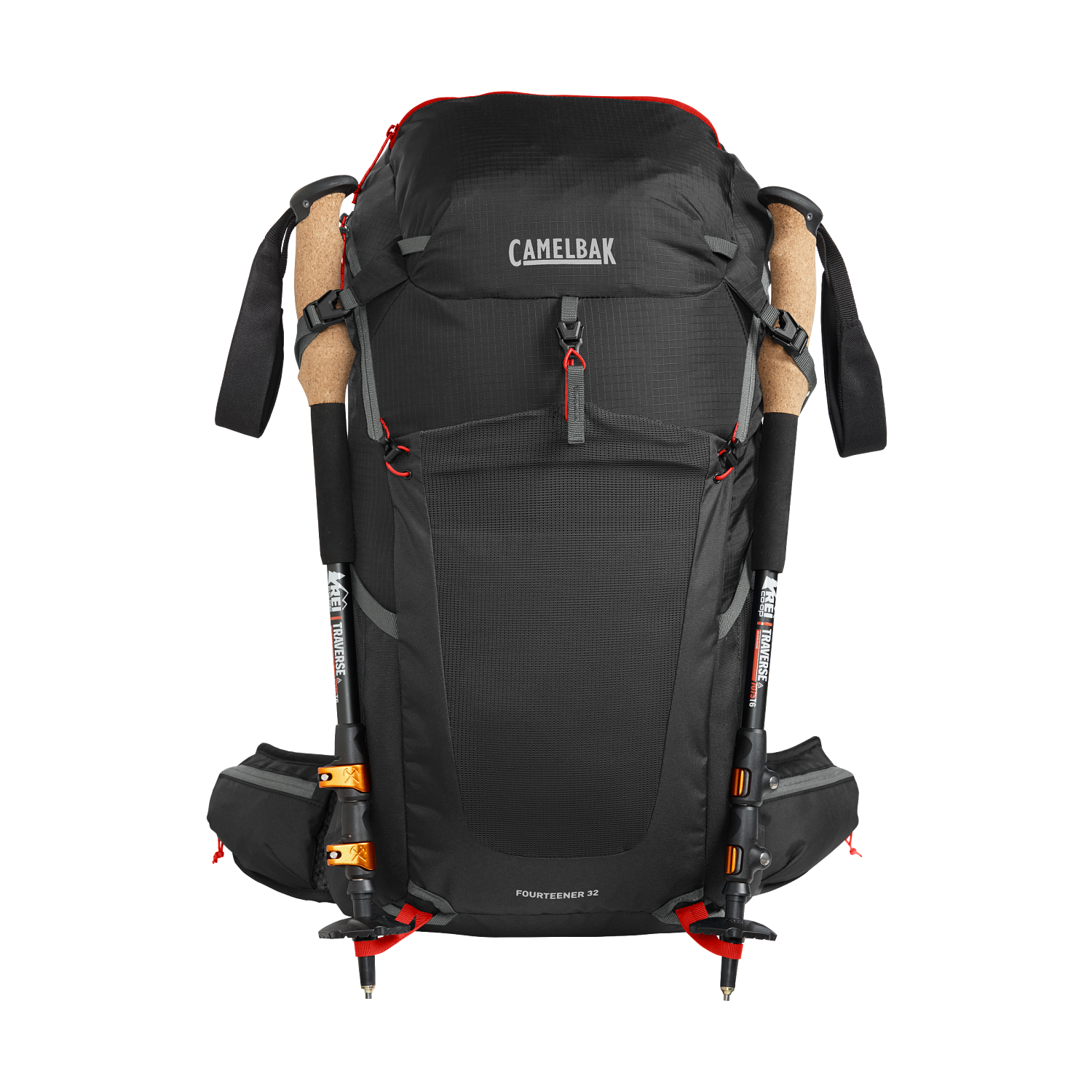 Fourteener 32 100oz, Black/Red Poppy