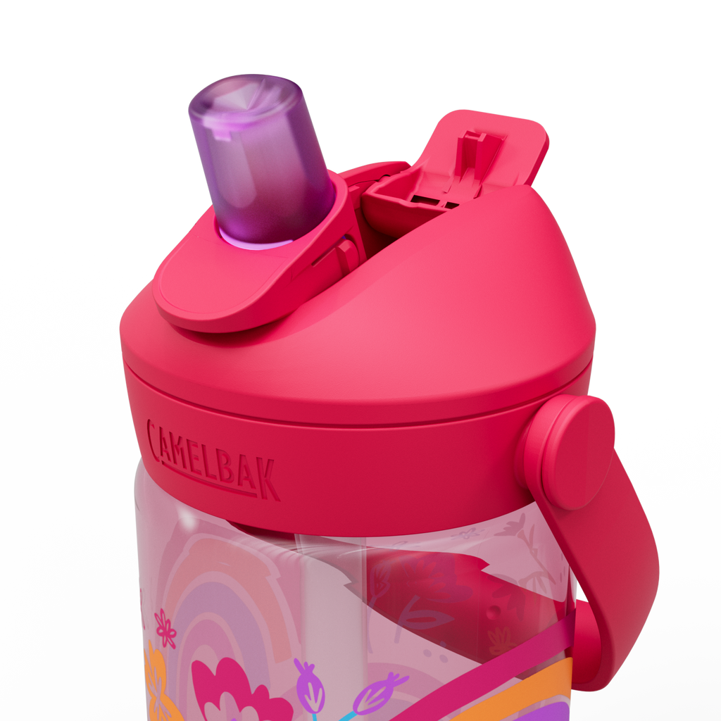 Thrive Flip Straw Kids 14oz, Rainbow Floral