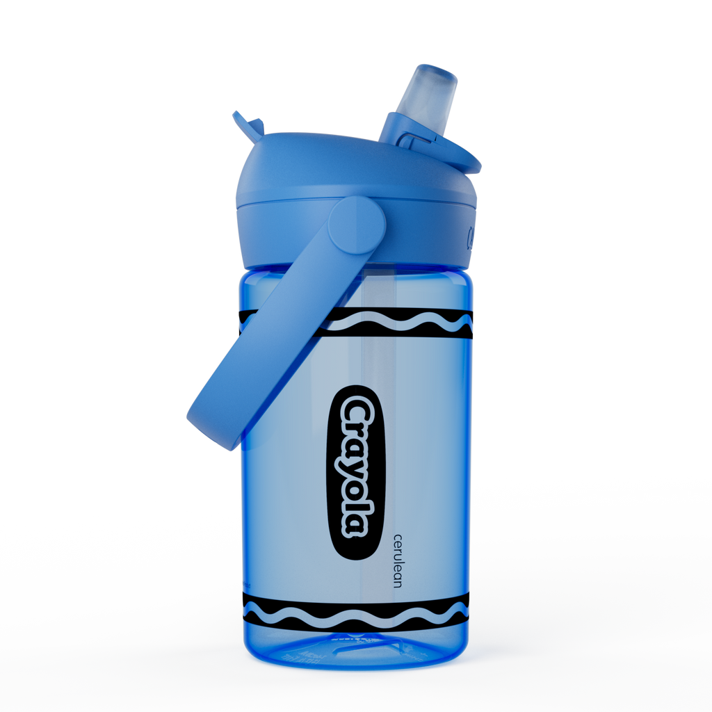 Crayola 14oz Flip Straw, Cerulean